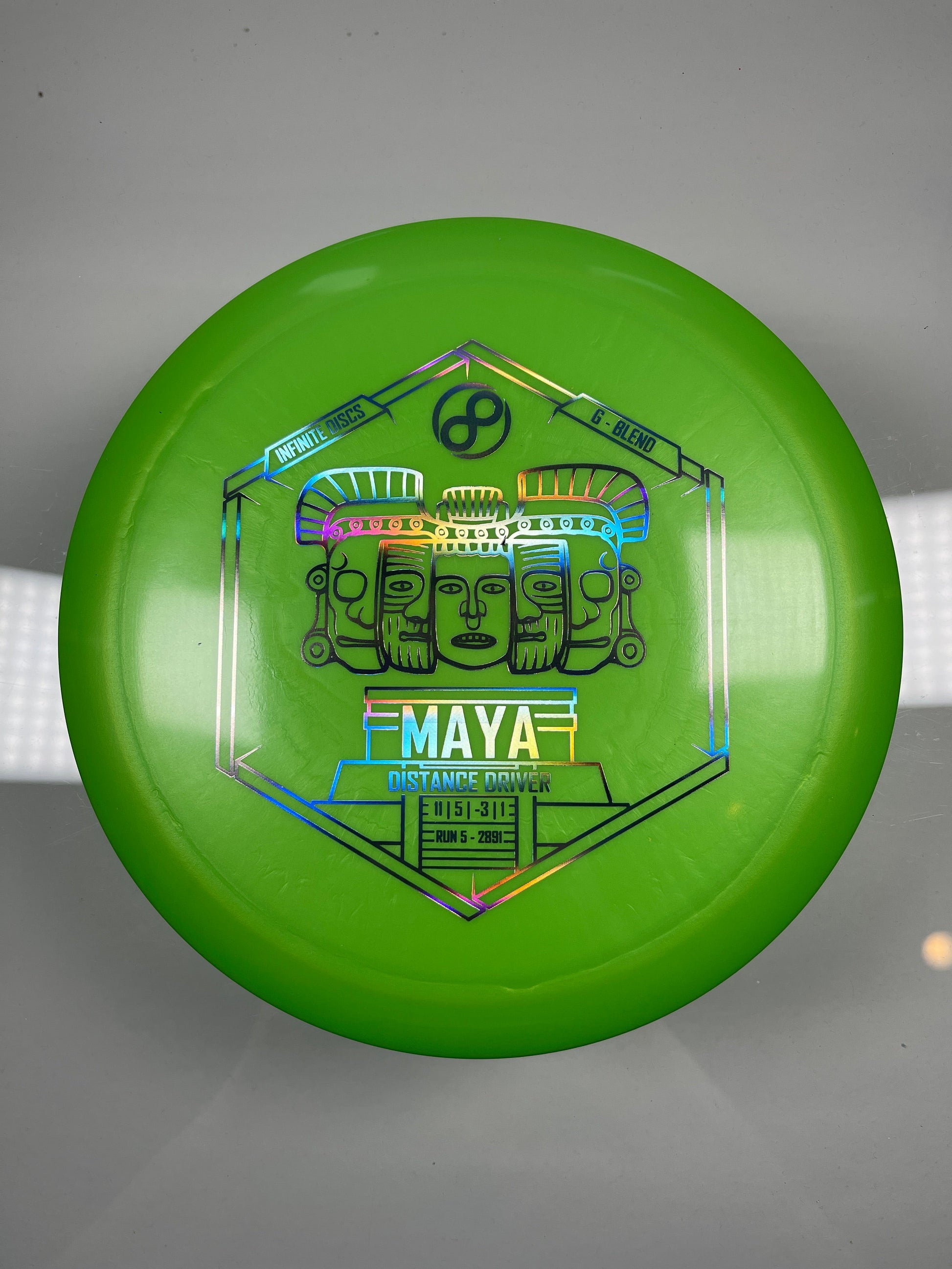 Infinite Discs Maya | G-Blend | Green/Holo 167-171g Disc Golf