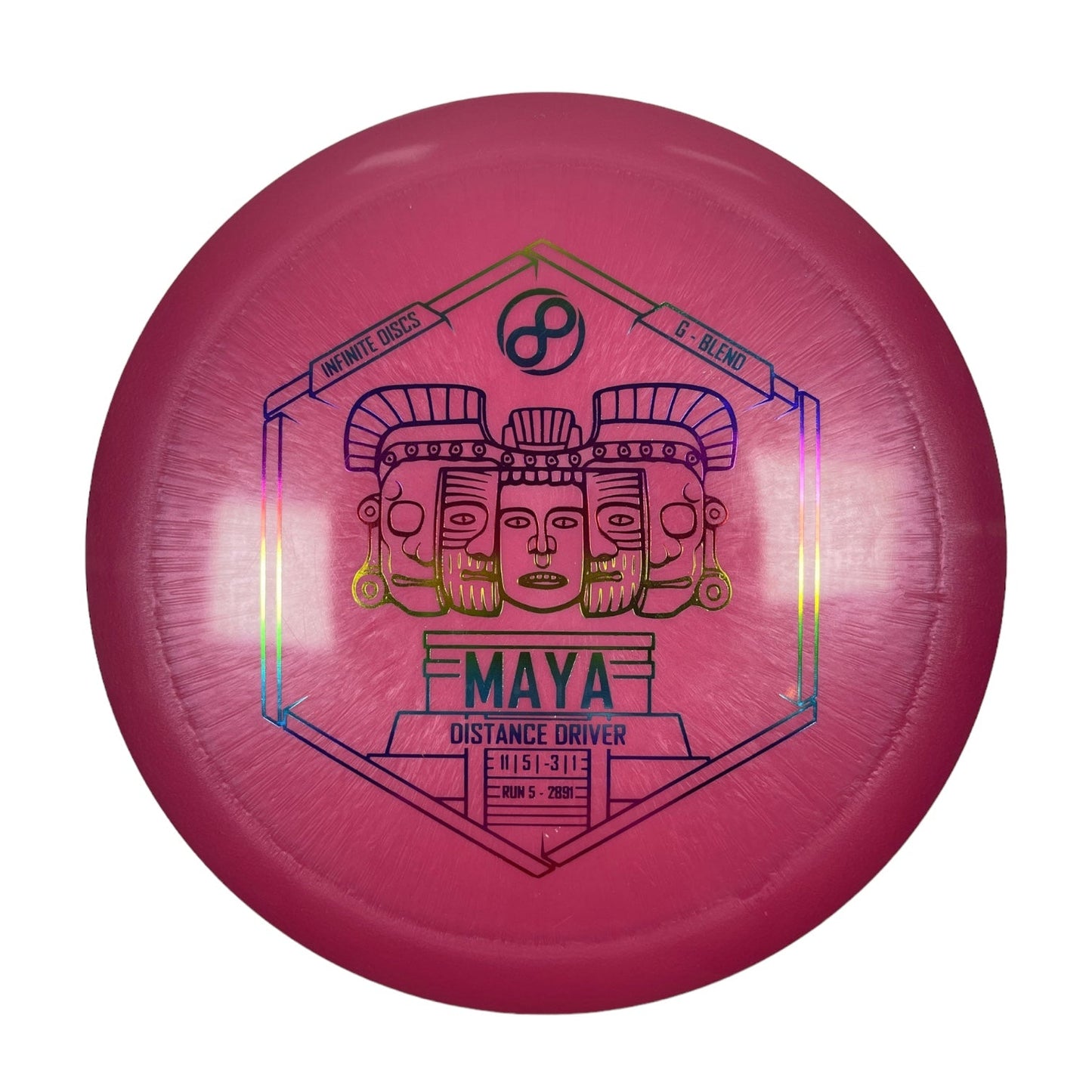 Infinite Discs Maya | G-Blend | Pink/Rainbow 175g Disc Golf