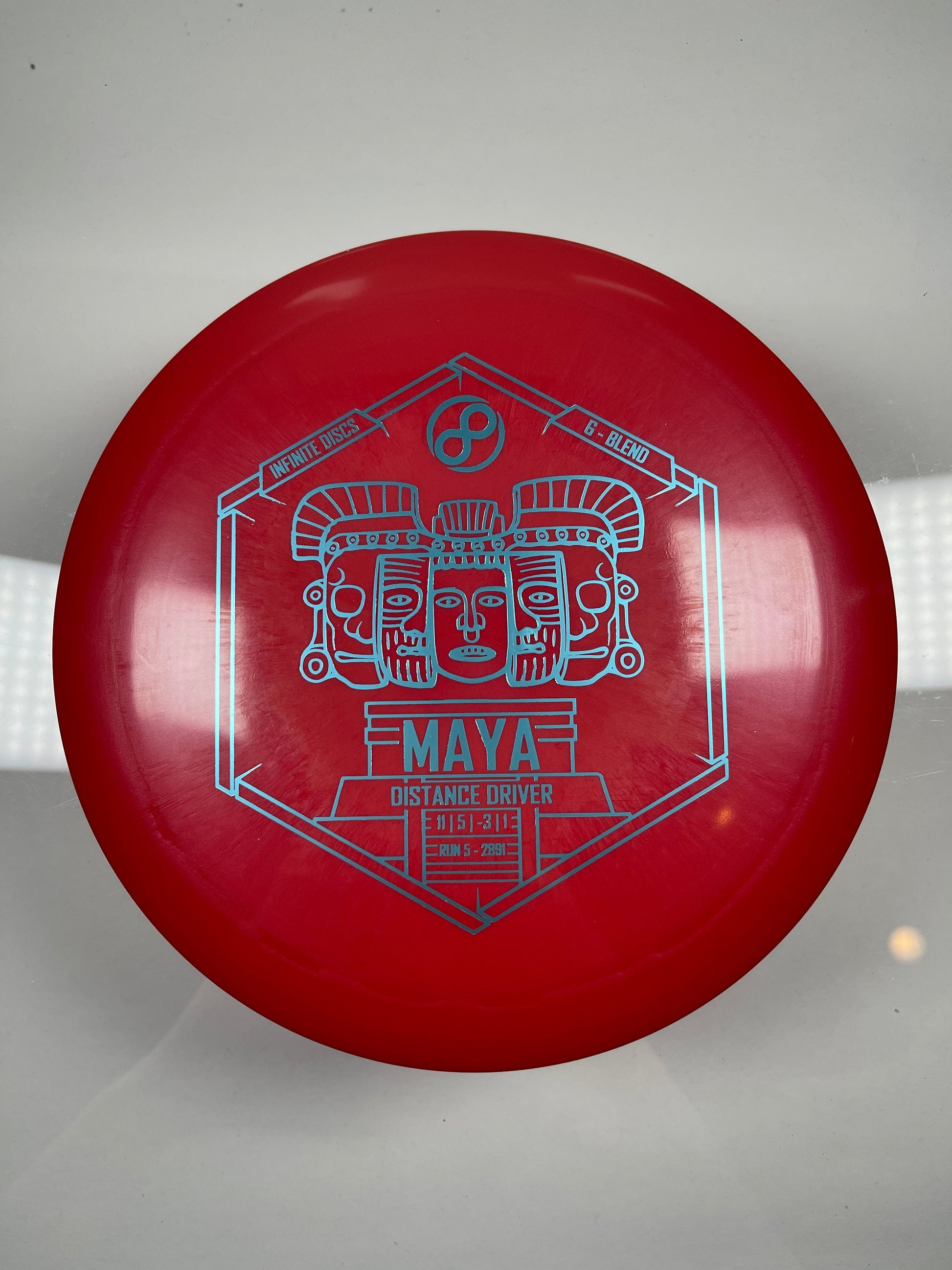 Infinite Discs Maya | G-Blend | Red/Silver 173g Disc Golf