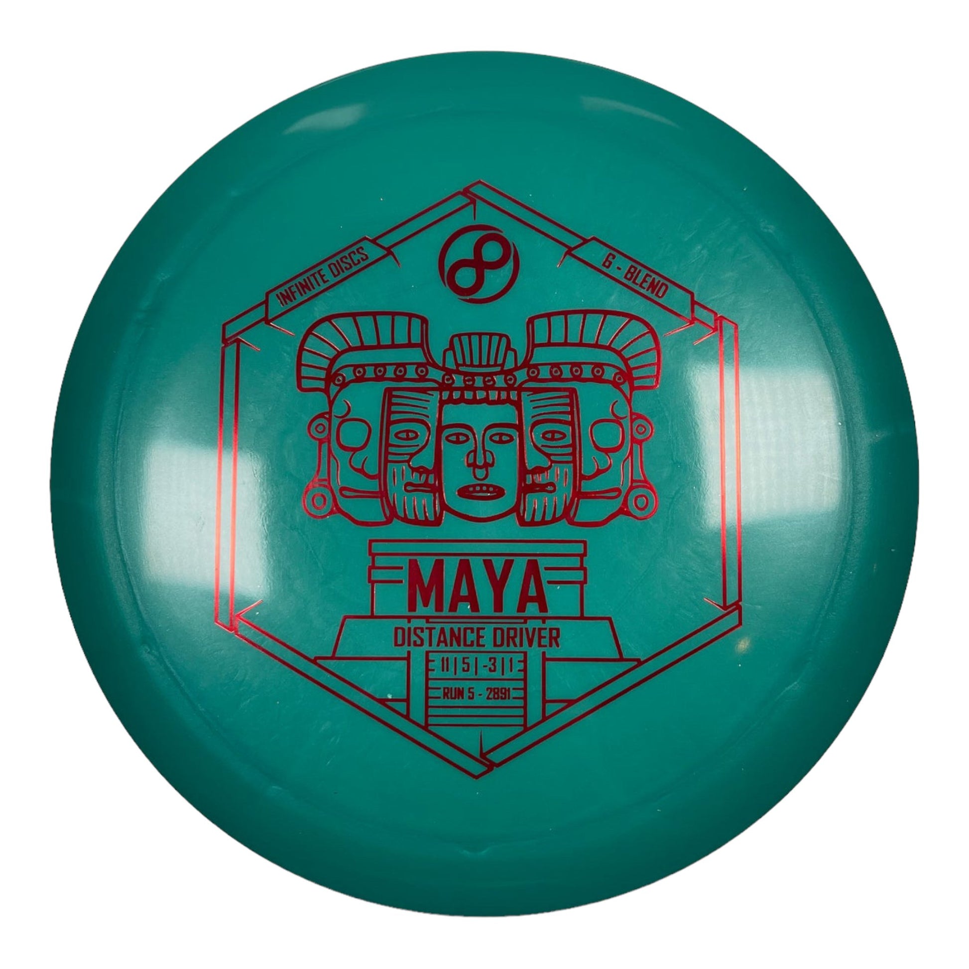 Infinite Discs Maya | G-Blend | Teal/Red 168g Disc Golf