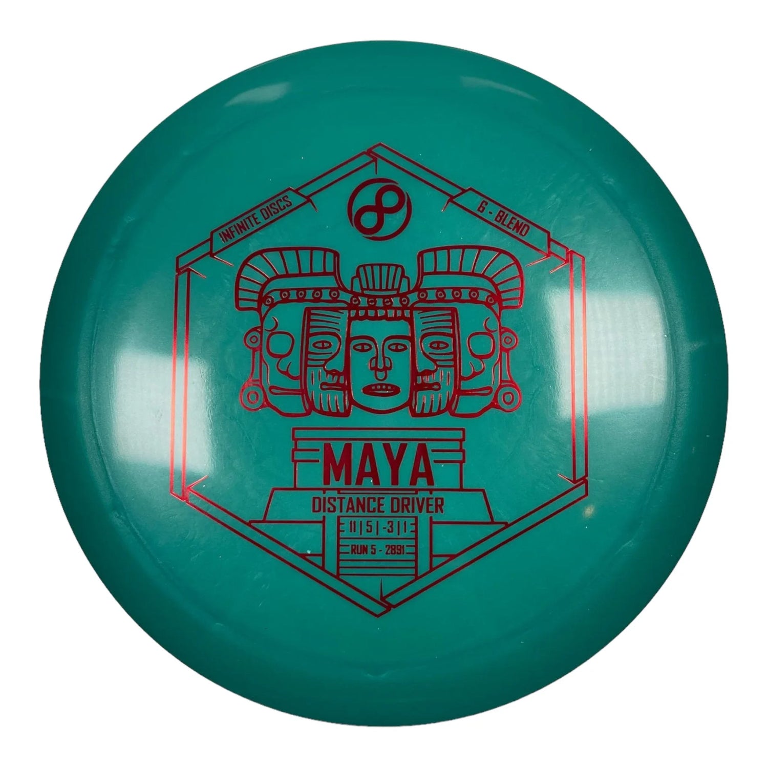 Infinite Discs Maya | G - Blend | Teal/Red 168g Disc Golf