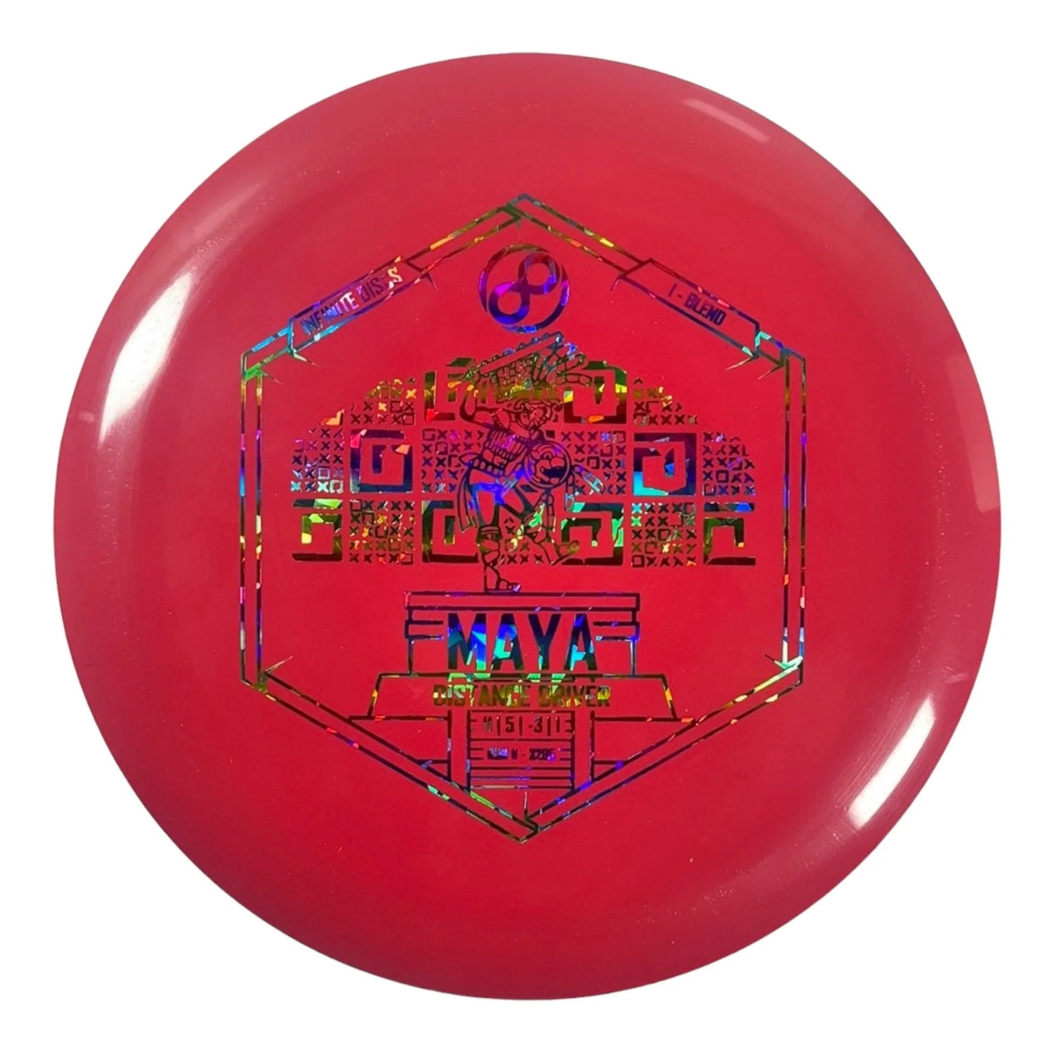 Infinite Discs Maya | I - Blend | Red/Rainbow 168g Disc Golf