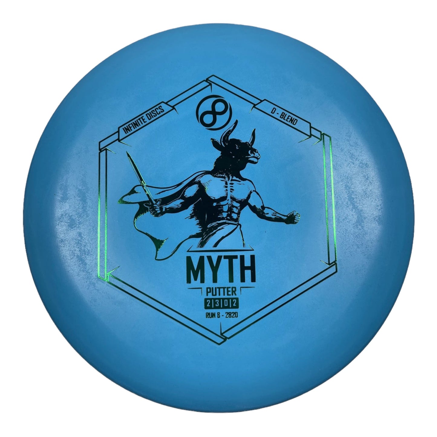 Infinite Discs Myth | D-Blend | Blue/Green 171g Disc Golf
