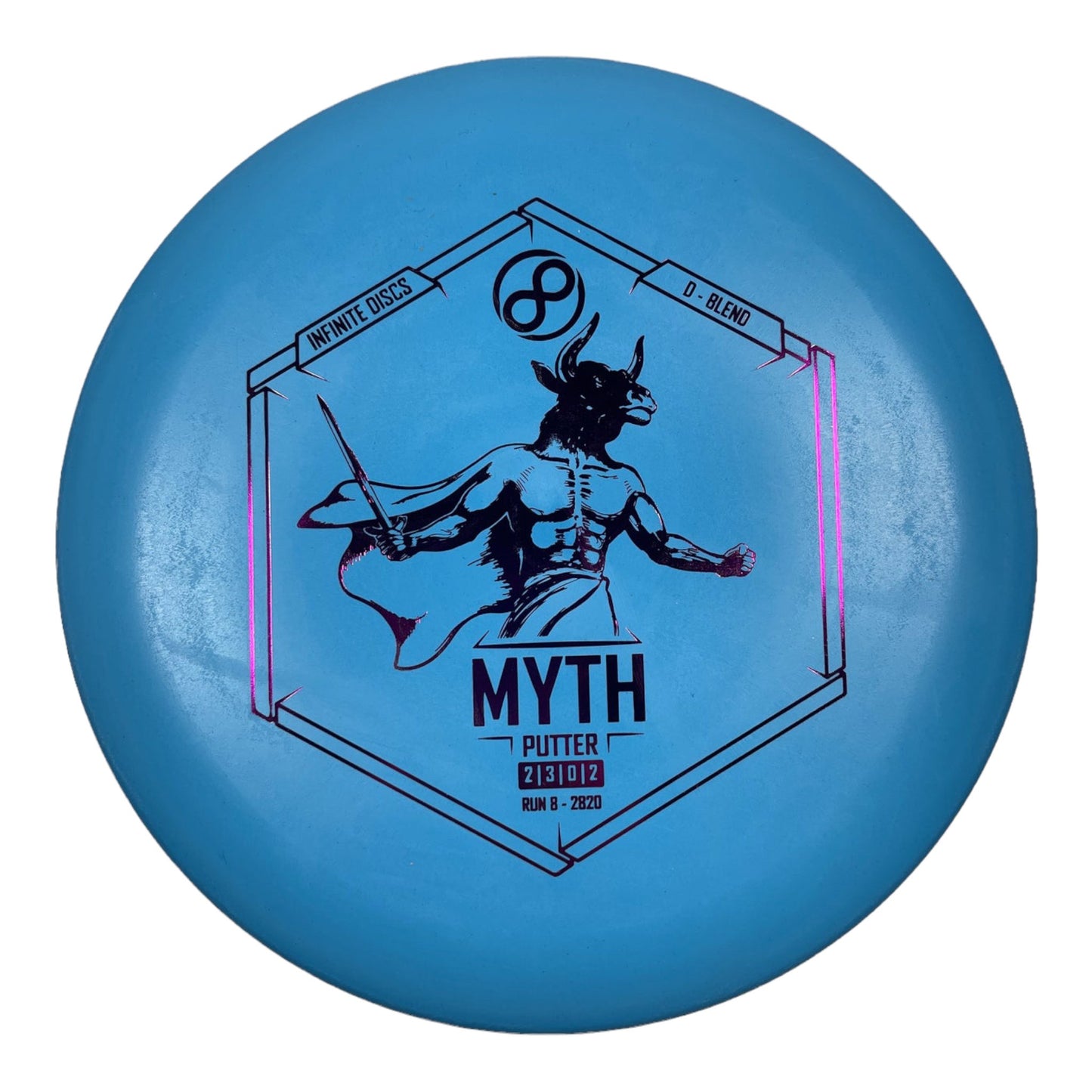 Infinite Discs Myth | D-Blend | Blue/Pink 175g Disc Golf