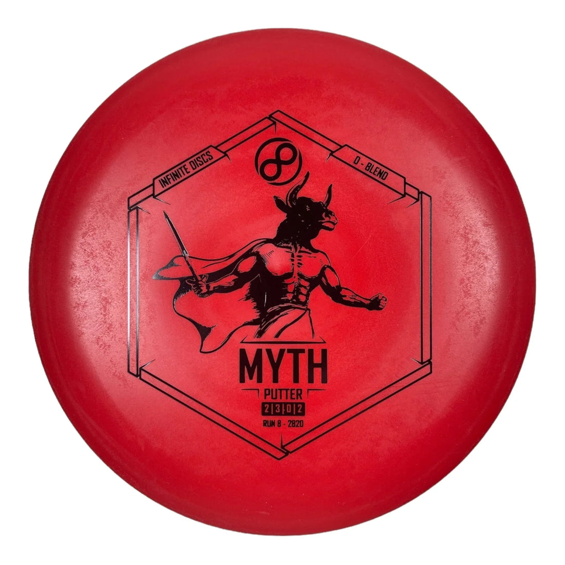 Infinite Discs Myth | D - Blend | Red/Black 175g Disc Golf