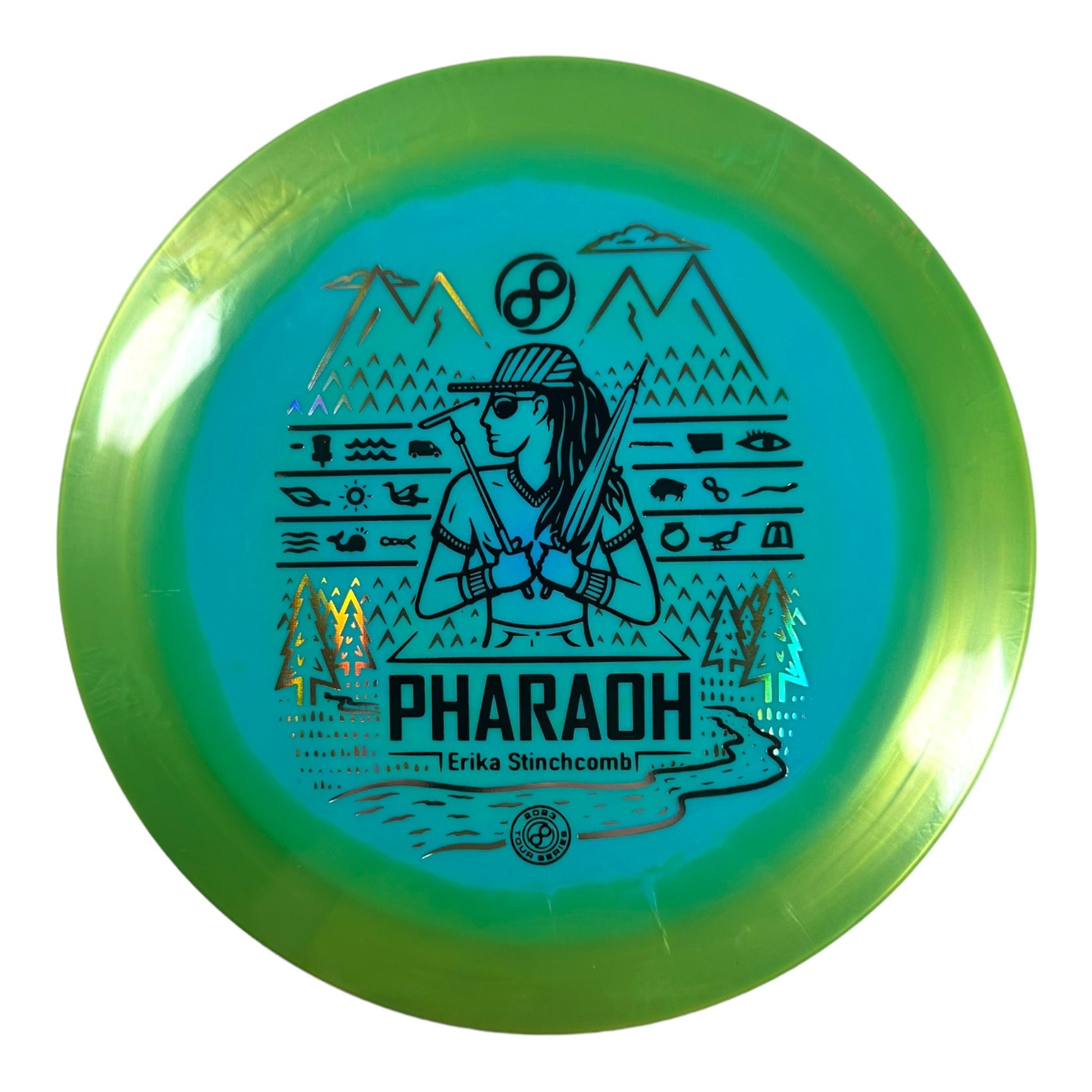 Infinite Discs Pharaoh | Halo S-Blend | Green/Holo 173g (Erika Stinchcomb) Disc Golf