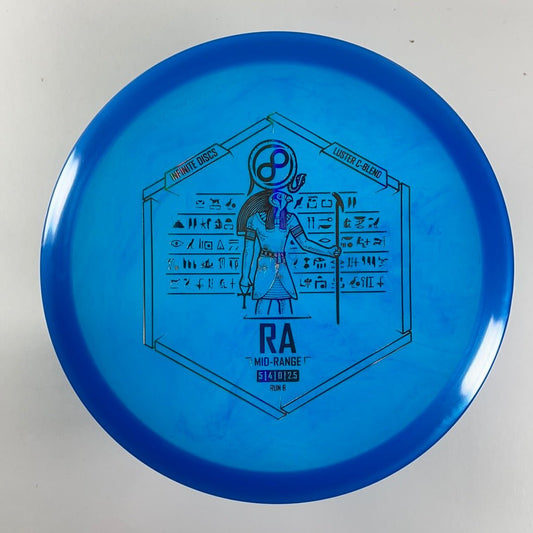 Infinite Discs Ra | Luster C-Blend | Blue/Gold 180g Disc Golf