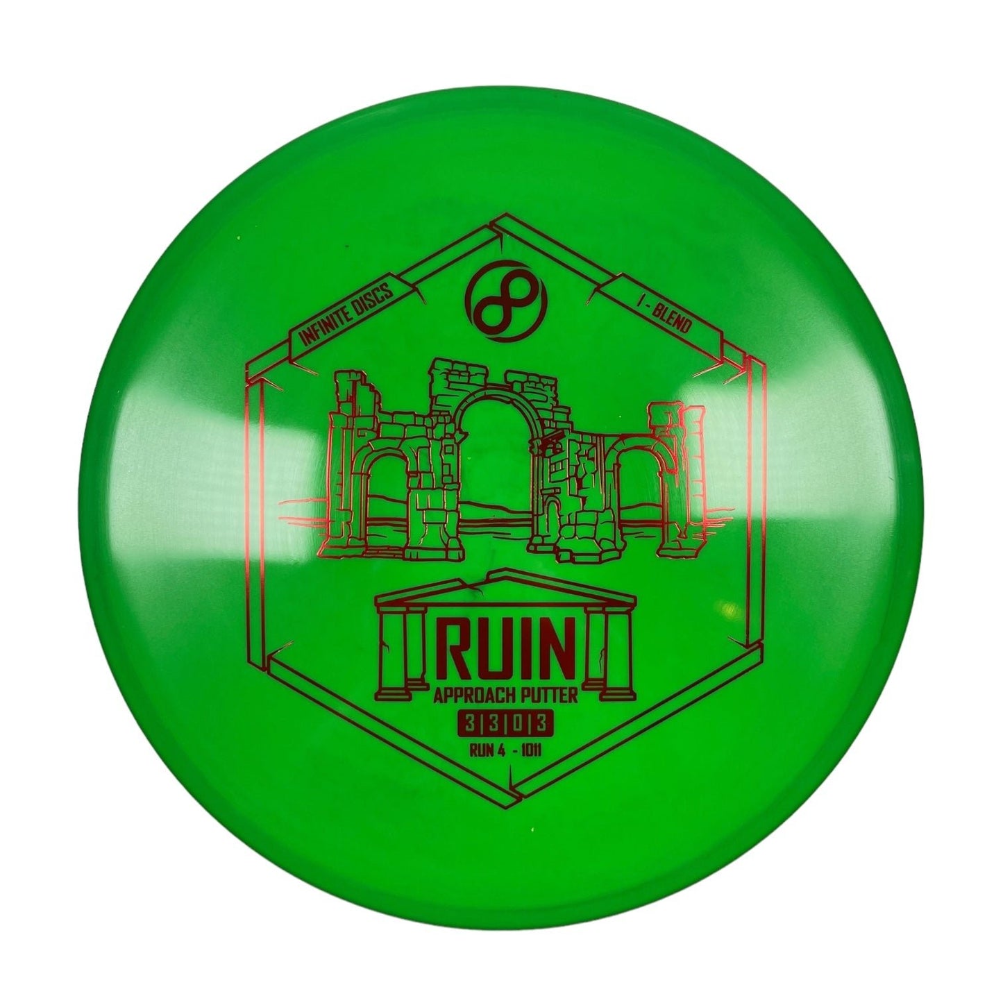 Infinite Discs Ruin | I-Blend | Green/Red 166-172g Disc Golf