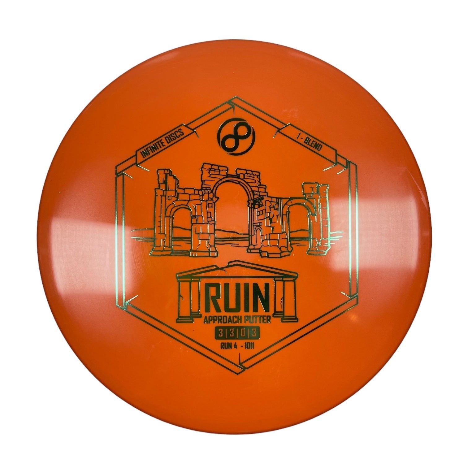 Infinite Discs Ruin | I-Blend | Orange/Green 170-171g Disc Golf