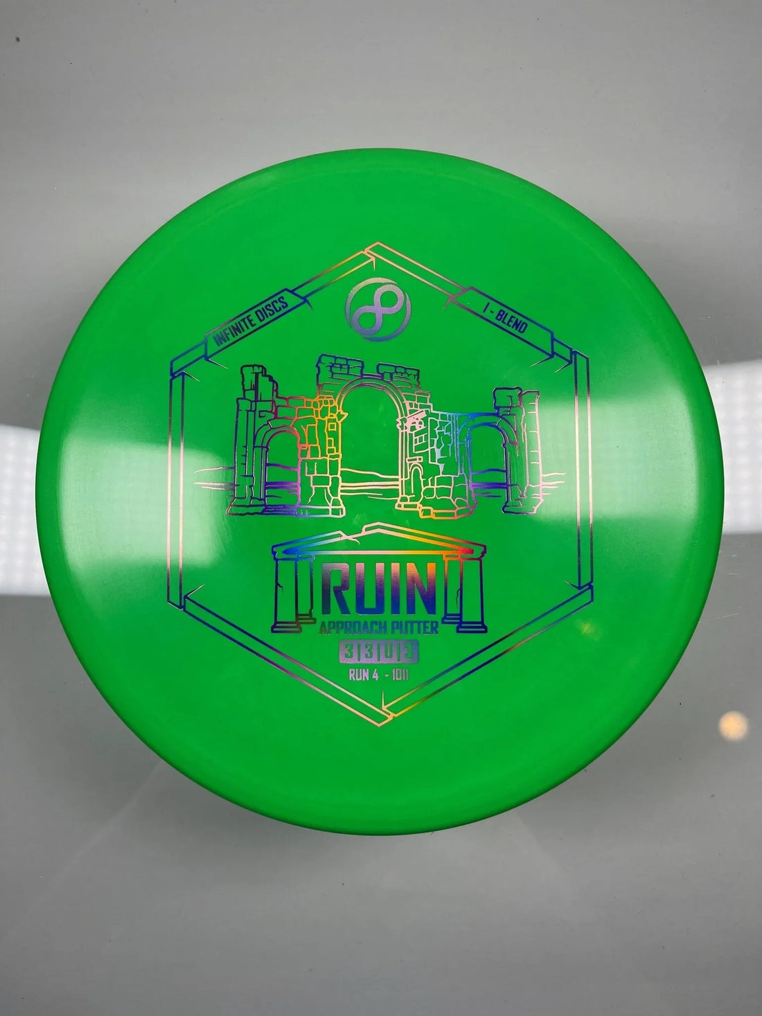 Infinite Discs Ruin | I - Blend | Green/Holo 167 - 171g Disc Golf
