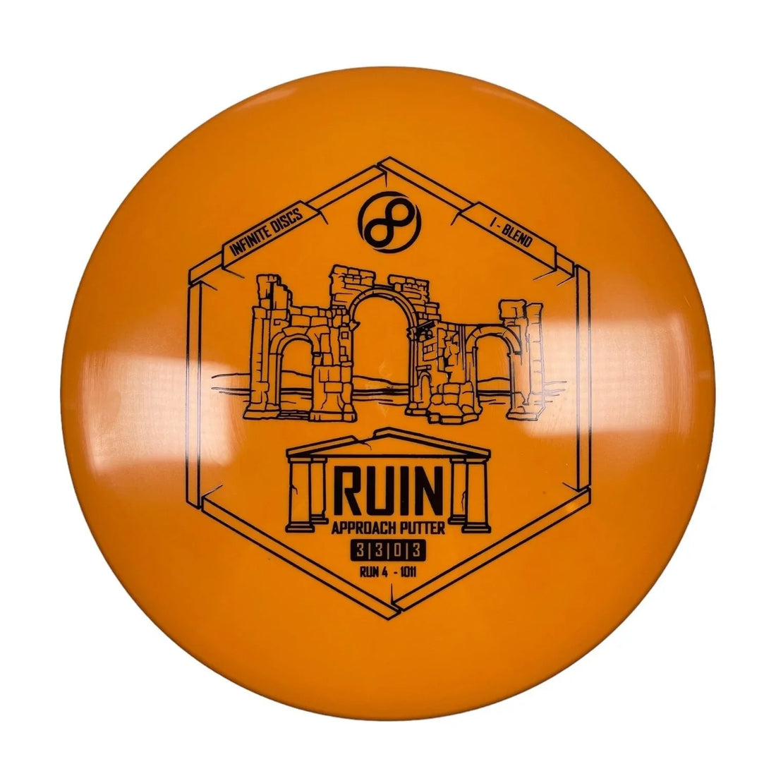 Infinite Discs Ruin | I - Blend | Orange/Black 167g Disc Golf