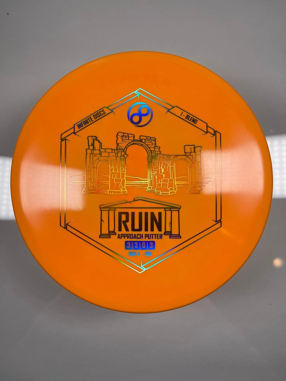 Infinite Discs Ruin | I - Blend | Orange/Holo 171g Disc Golf