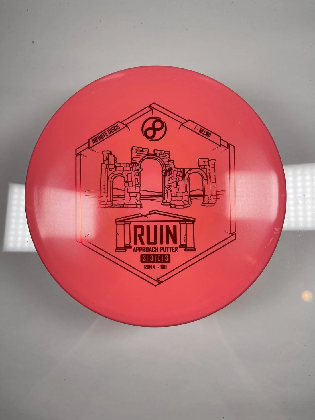 Infinite Discs Ruin | I - Blend | Pink/Red 170g Disc Golf