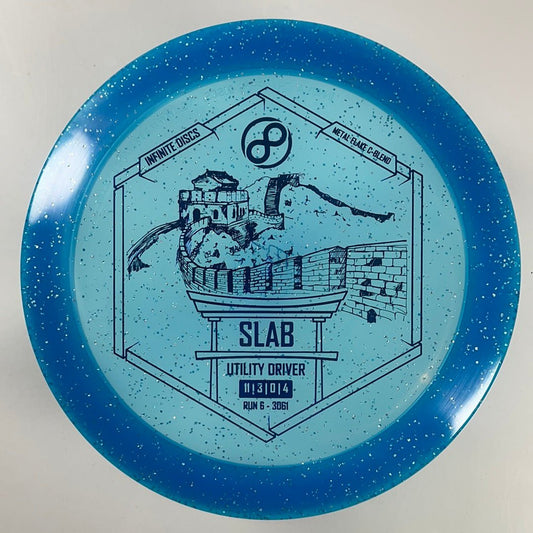 Infinite Discs Slab | Metal Flake C-Blend | Blue/Blue 173g Disc Golf
