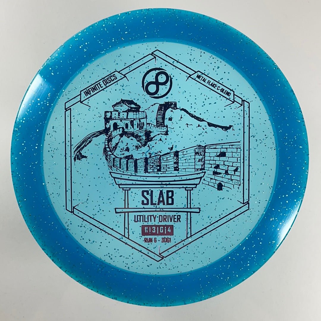 Infinite Discs Slab | Metal Flake C-Blend | Blue/Pink 173g Disc Golf