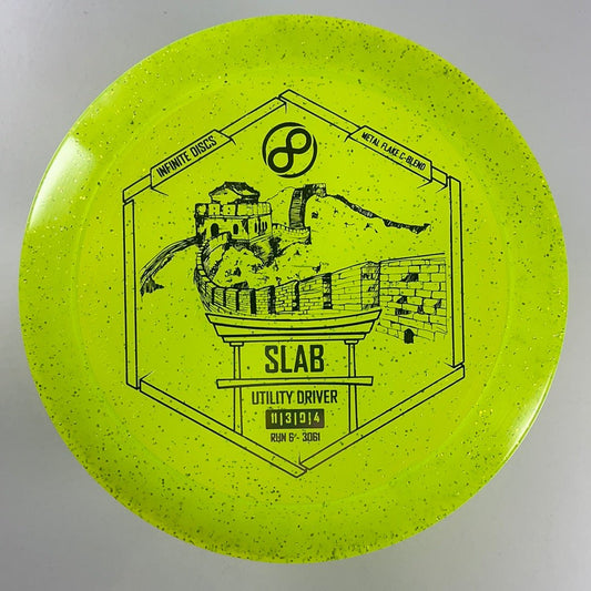 Infinite Discs Slab | Metal Flake C-Blend | Green/Silver 171g Disc Golf
