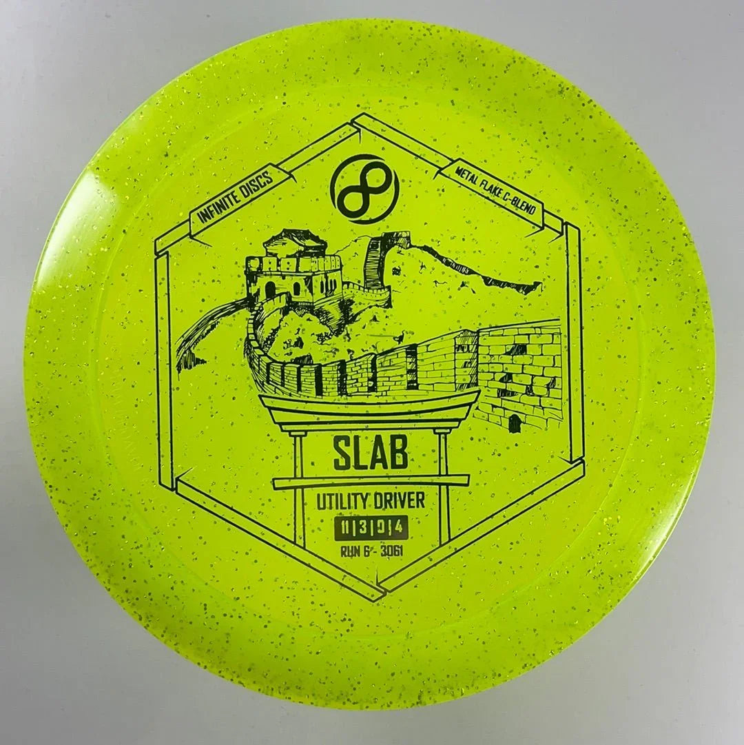 Infinite Discs Slab | Metal Flake C - Blend | Green/Silver 171g Disc Golf