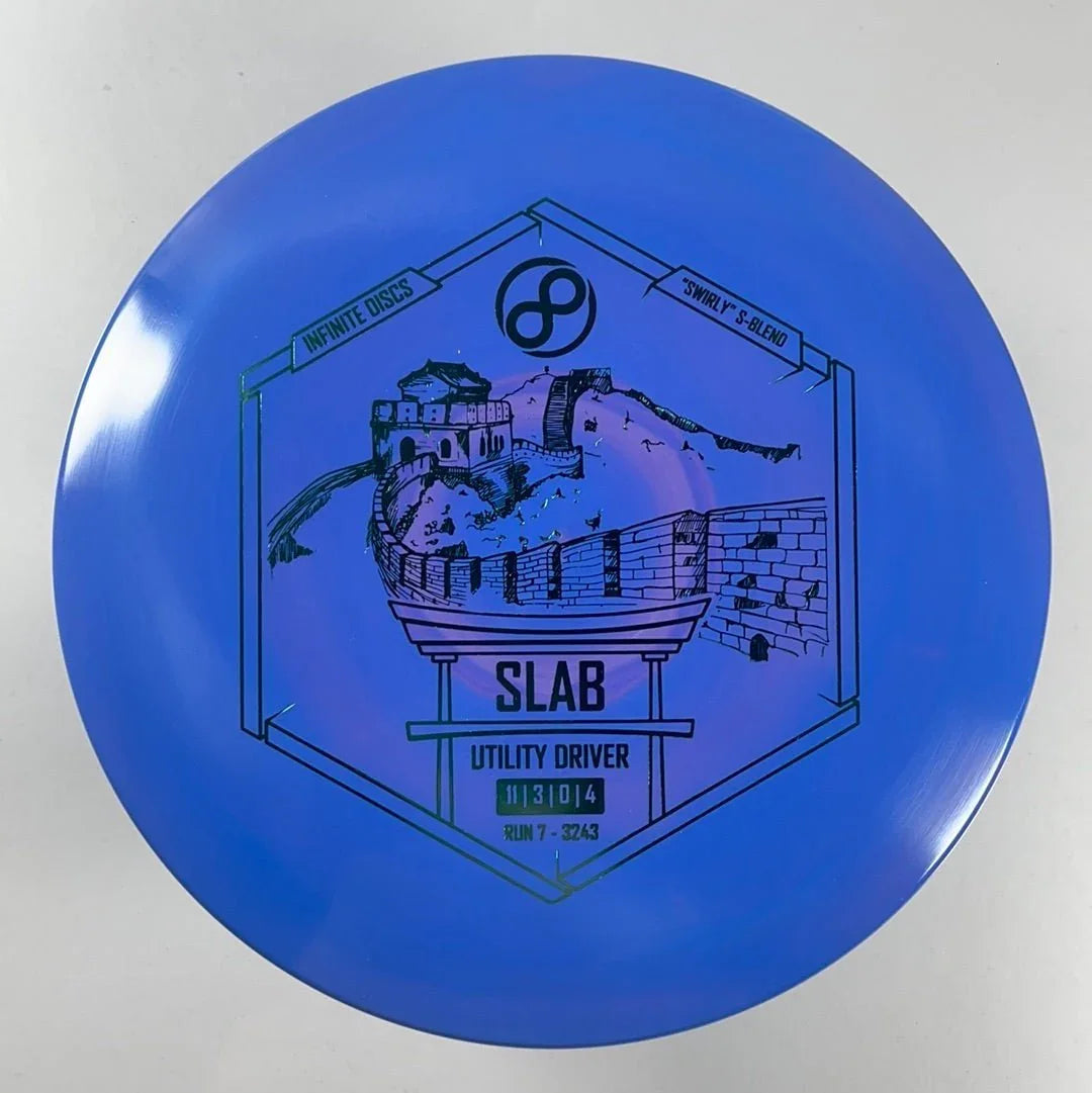 Infinite Discs Slab | Swirly S - Blend | Blue/Green 173g Disc Golf
