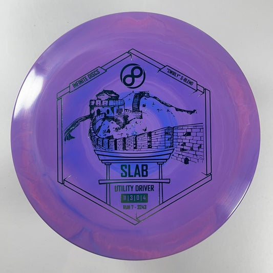 Infinite Discs Slab | Swirly S-Blend | Purple/Green 173g Disc Golf