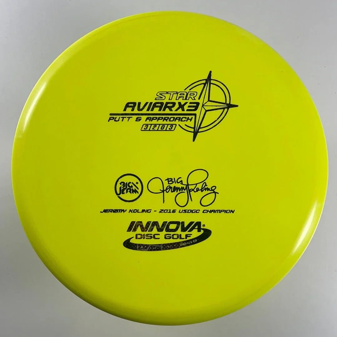 Innova Champion Discs Aviarx3 | Star | Yellow/Purple 175g (Jeremy Koling) Disc Golf