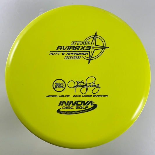 Innova Champion Discs Aviarx3 | Star | Yellow/Checkers 170g (Jeremy Koling) Disc Golf