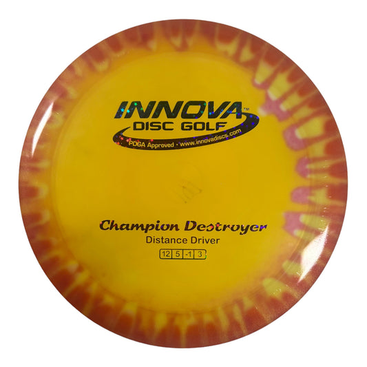 Innova Champion Discs Destroyer | Champion I-Dye | Orange/Rainbow 167g Disc Golf