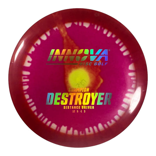 Innova Champion Discs Destroyer | Champion I-Dye | Red/Gold 173g Disc Golf