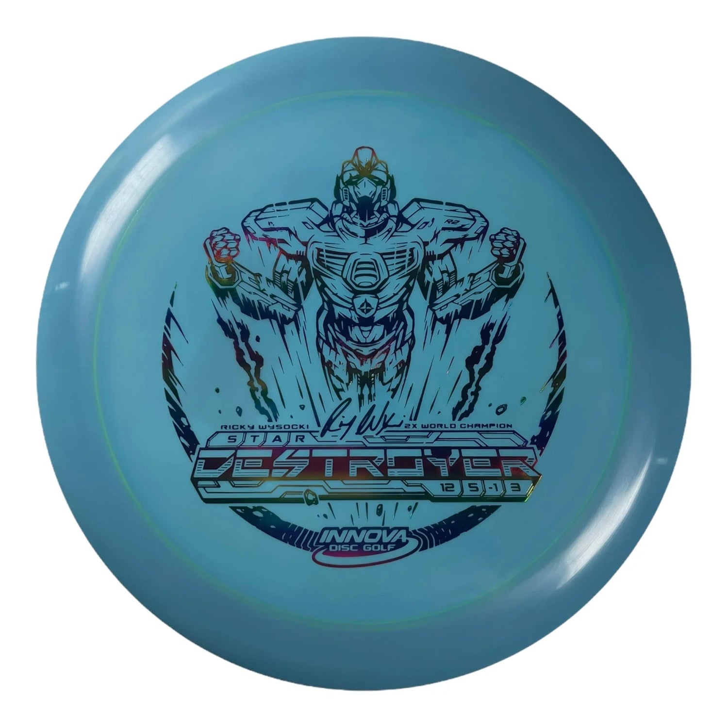 Innova Champion Discs Destroyer | Star | Blue/Rainbow 168 - 175g (Sockibot) Disc Golf