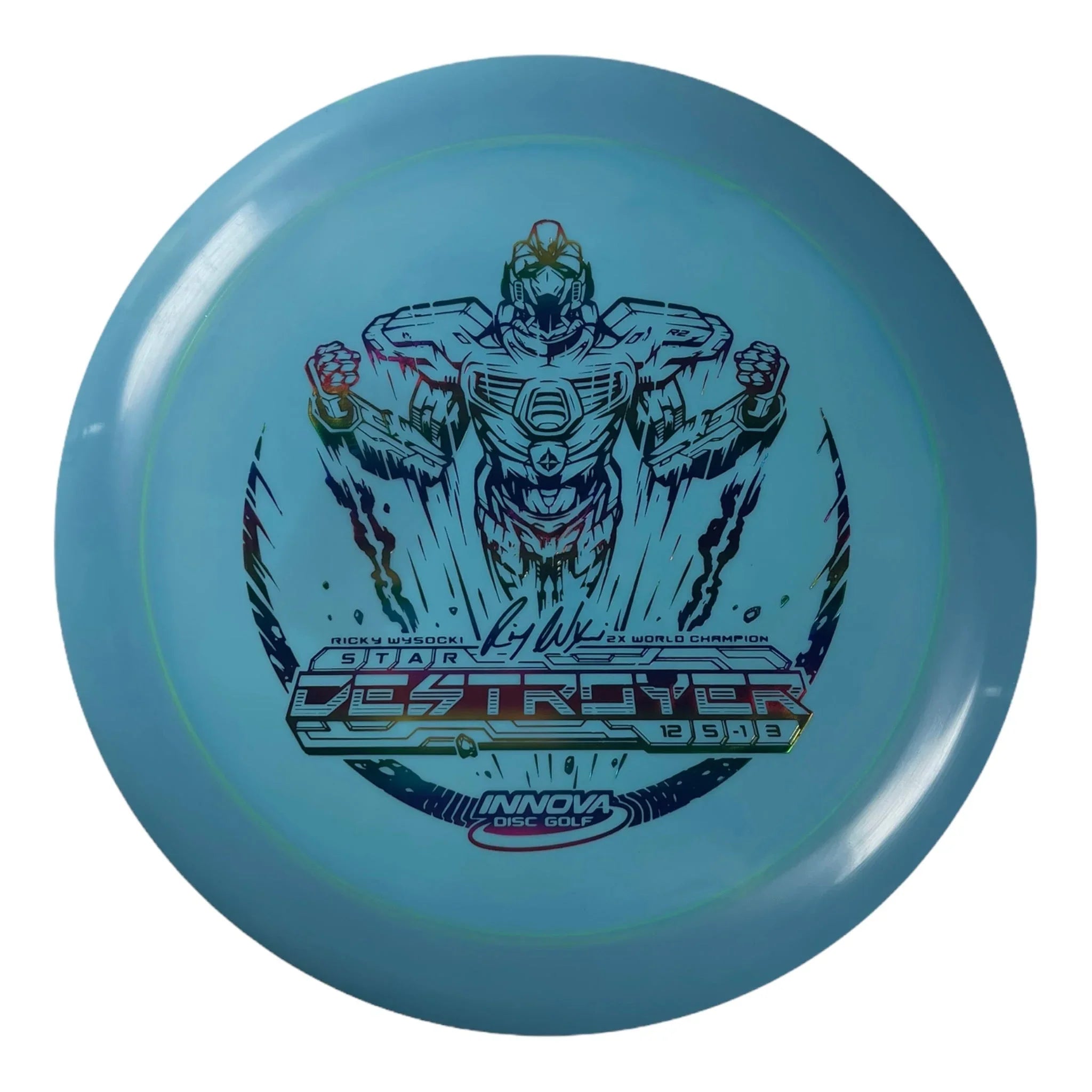 Innova Champion Discs Destroyer | Star | Blue/Rainbow 168 - 175g (Sockibot) Disc Golf