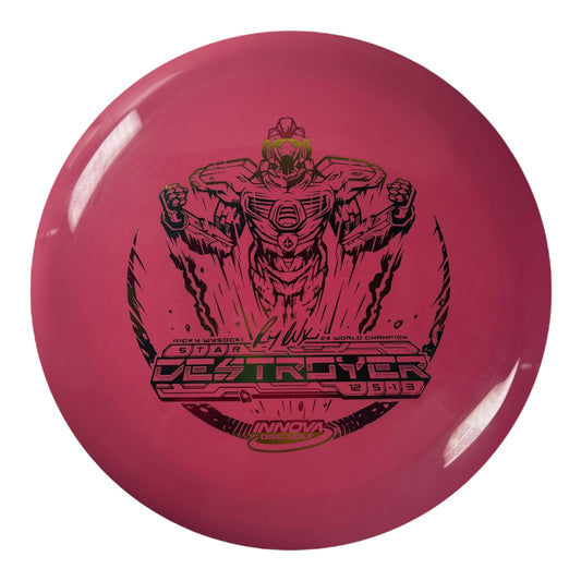 Innova Champion Discs Destroyer | Star | Pink/Rasta 166-172g (Sockibot) Disc Golf