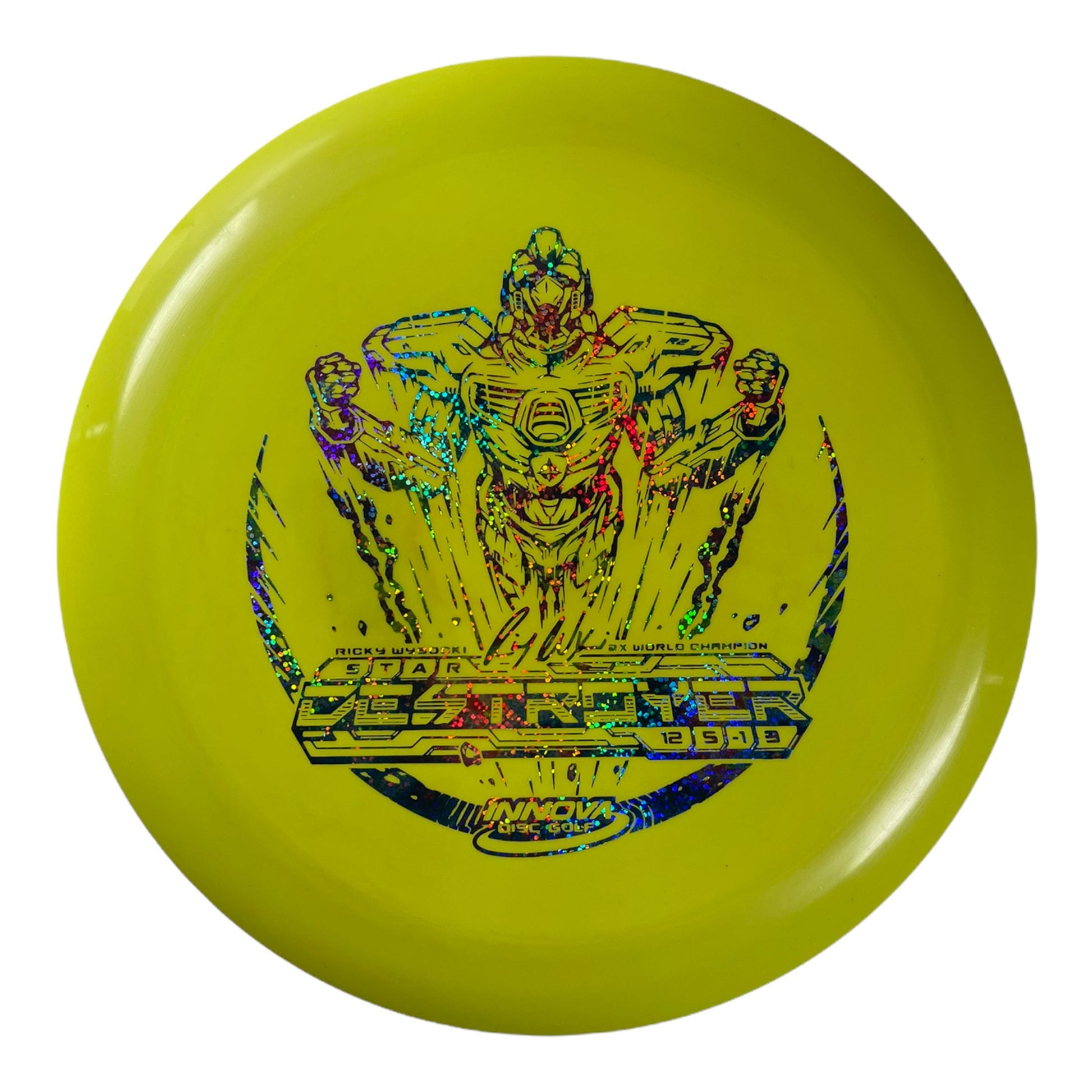 Innova Champion Discs Destroyer | Star | Yellow/Rainbow 166-175g (Sockibot) Disc Golf