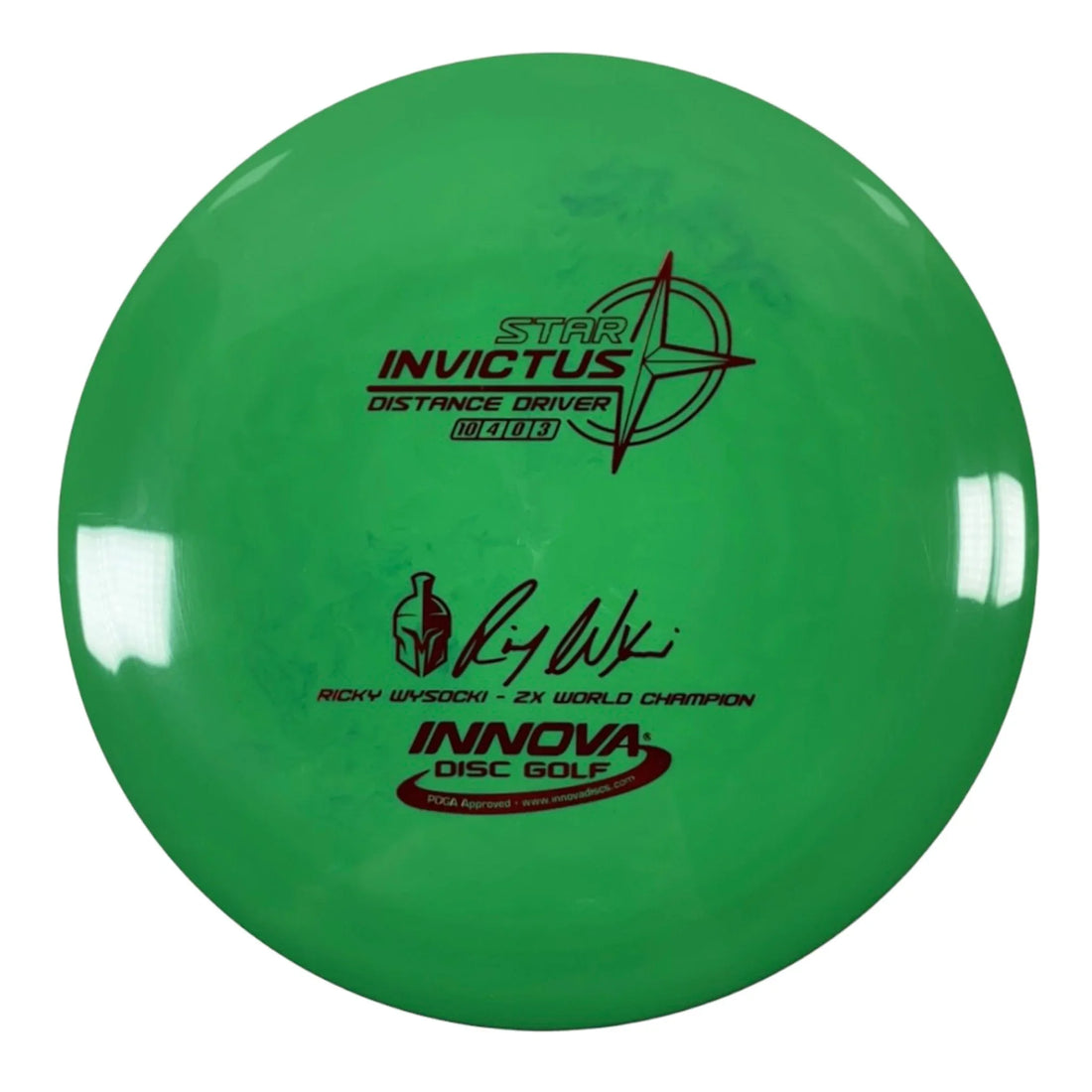 Innova Champion Discs Invictus | Star | Green/Red 173g - 174g (Ricky Wysocki) Disc Golf