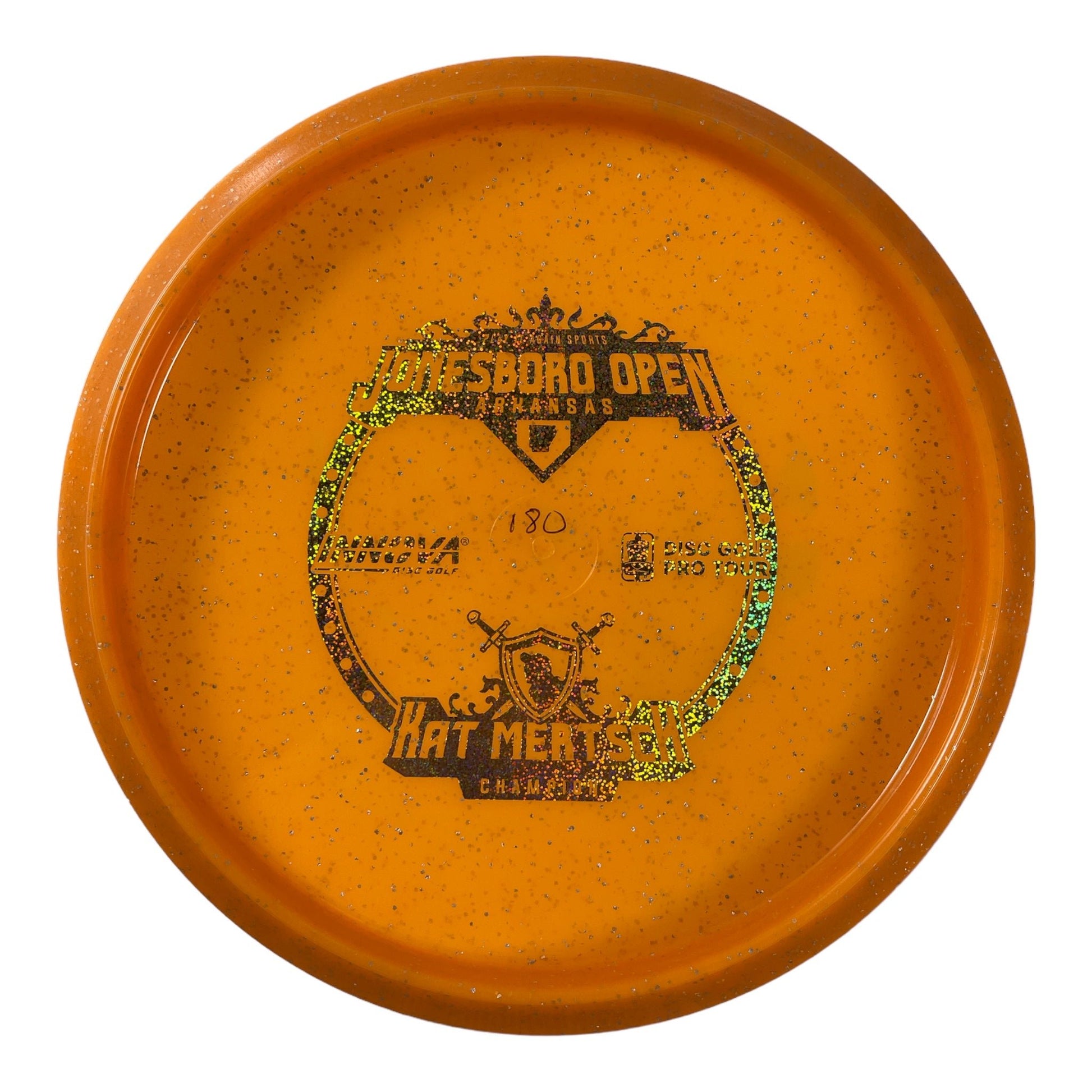Innova Champion Discs Jay | Metal Flake Champion Color Glow | Orange/Gold 180g (Kat Mertsch) Disc Golf