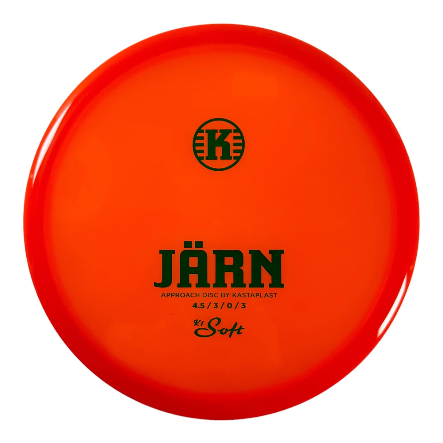 Kastaplast Jarn | K1 Soft | Orange/Green 171-172g Disc Golf