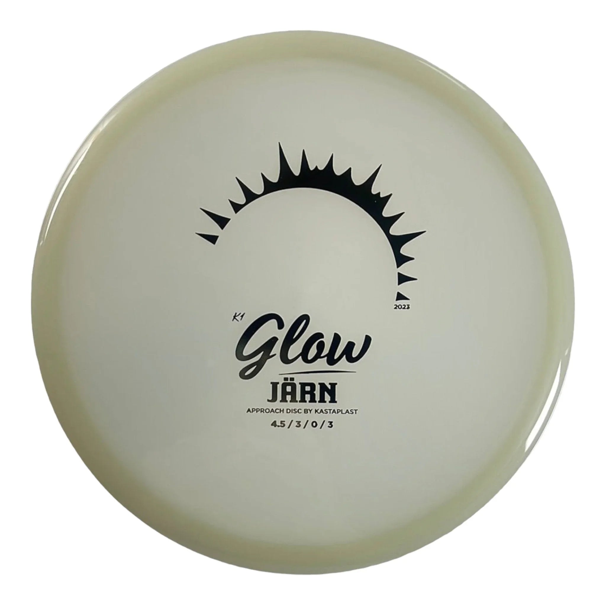 Kastaplast Jarn | K1 Glow | Glow/Gold 173 - 174g (2023) Disc Golf