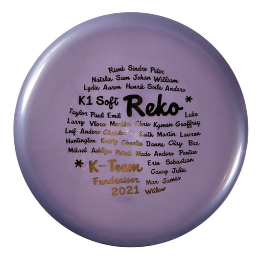 Kastaplast Reko | K1 Soft | Purple/Gold 174g (Team Fundraiser 2021) Disc Golf