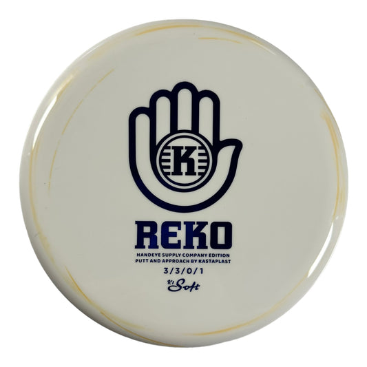 Kastaplast Reko | K1 Soft | White/Blue 175-176g (Handeye Supply) Disc Golf