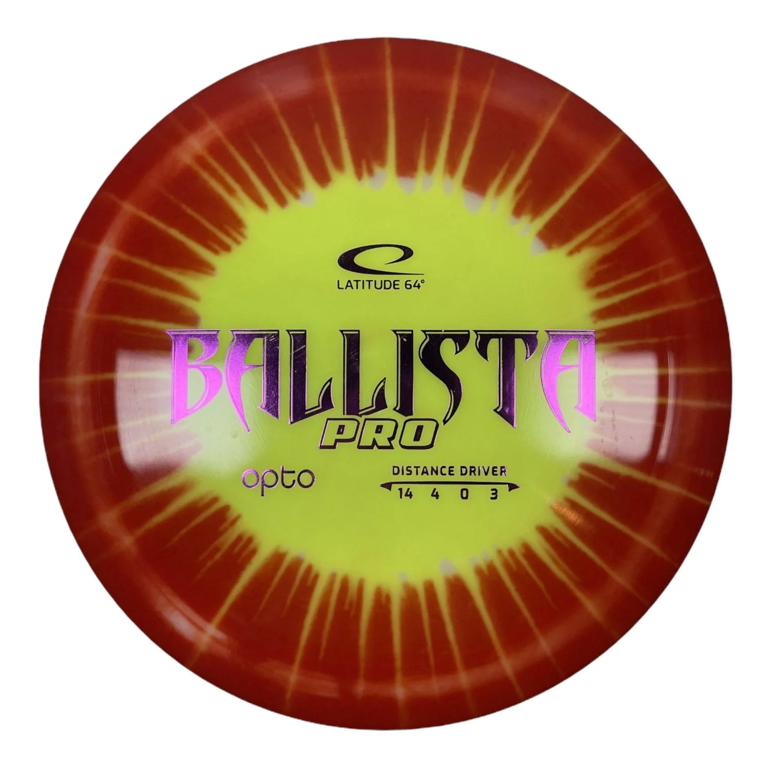 Latitude 64 Ballista Pro | Opto MyDye | Red/Yellow 173 - 175g Disc Golf