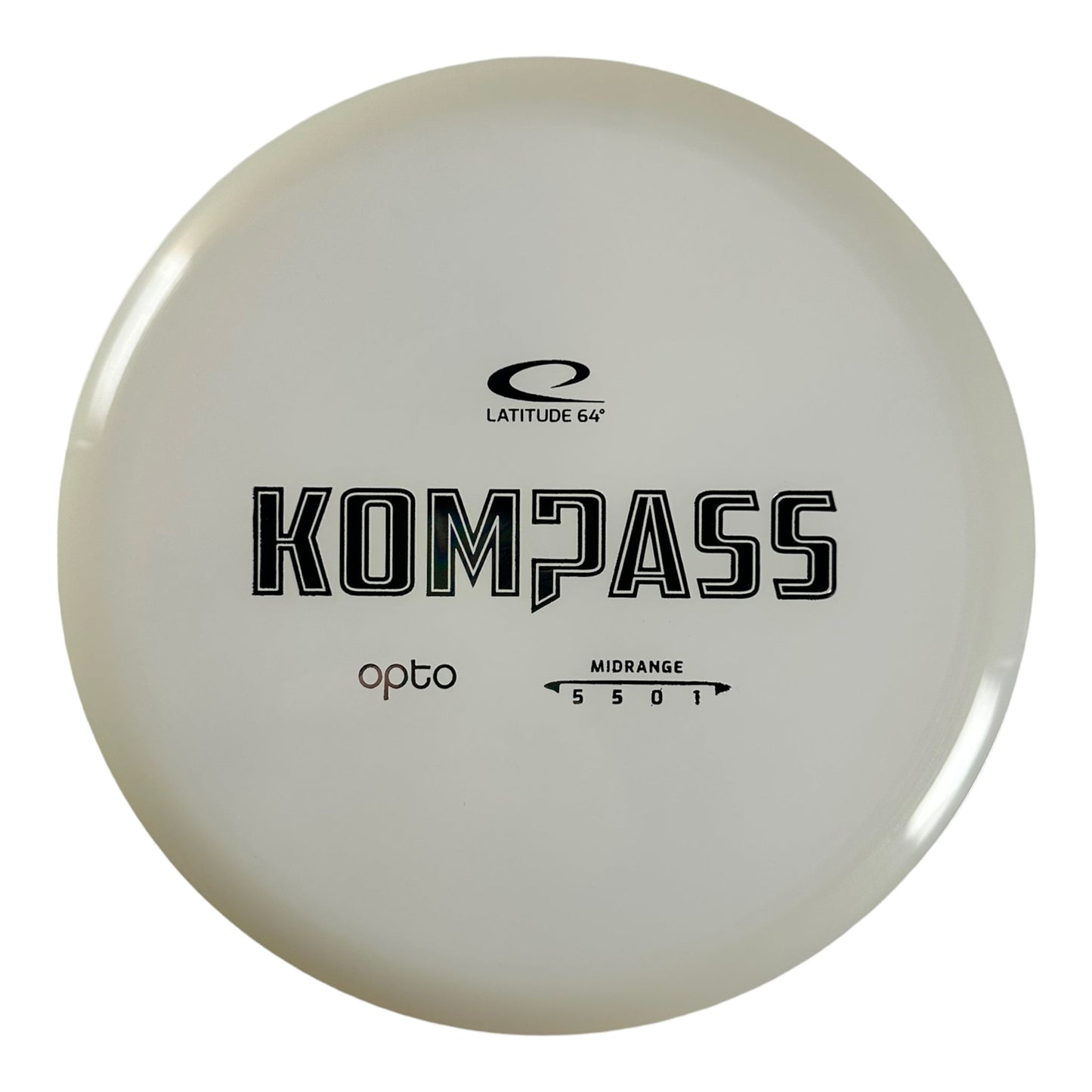 Latitude 64 Compass | Opto | White/Oilslick 175-176g (Swedish Stamp) Disc Golf