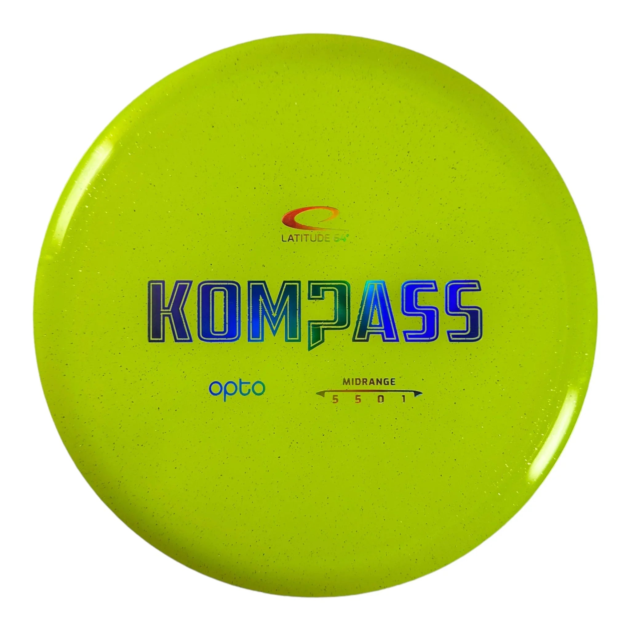 Latitude 64 Compass | Opto | Yellow/Holo 174 - 175g (Swedish Stamp) Disc Golf