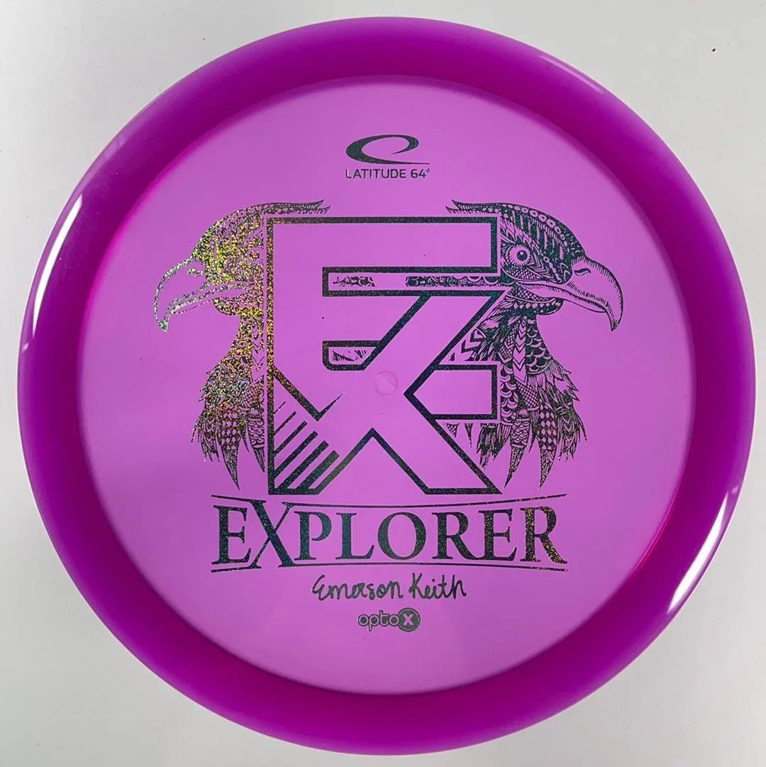 Latitude 64 Explorer | Opto - X | Purple/Green 173g (Emerson Keith) Disc Golf
