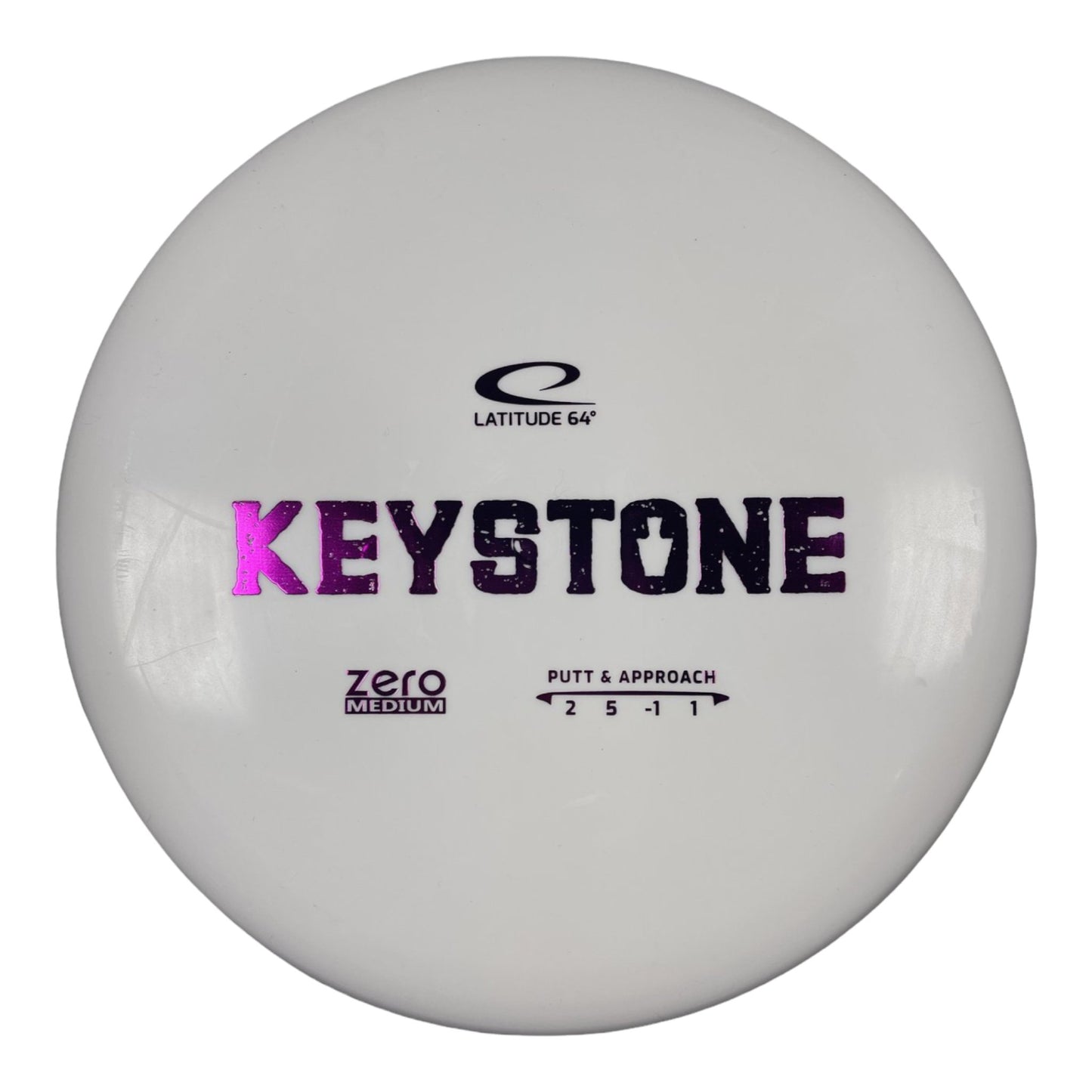 Latitude 64 Keystone | Zero Medium | White/Pink 173g Disc Golf