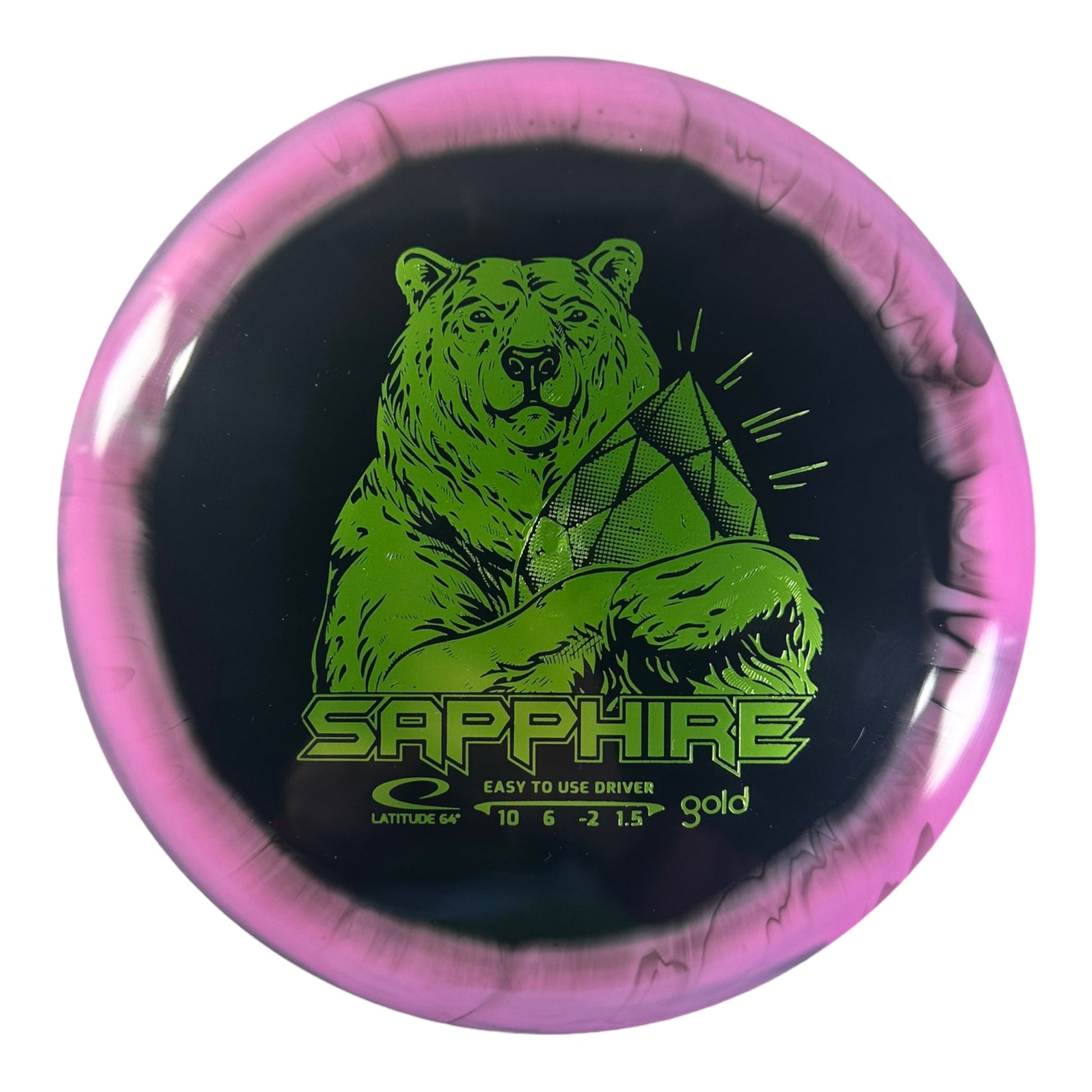 Latitude 64 Sapphire | Gold Orbit | Pink/Green 163g Disc Golf