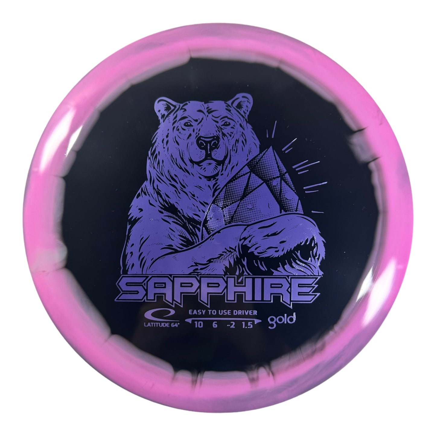 Latitude 64 Sapphire | Gold Orbit | Pink/Purple 163-164g Disc Golf