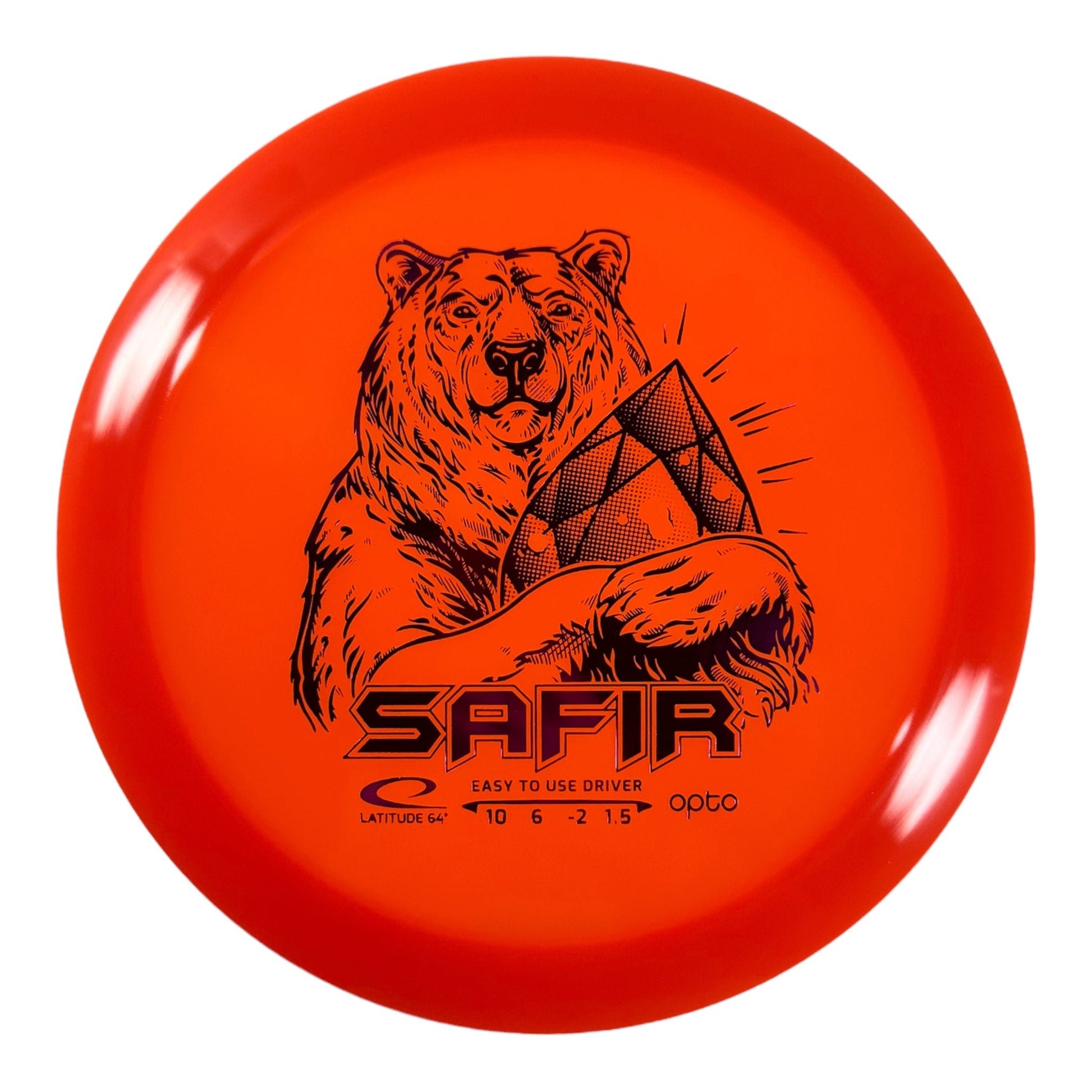 Latitude 64 Sapphire | Opto | Orange/Pink 162-164g (Swedish Stamp) Disc Golf