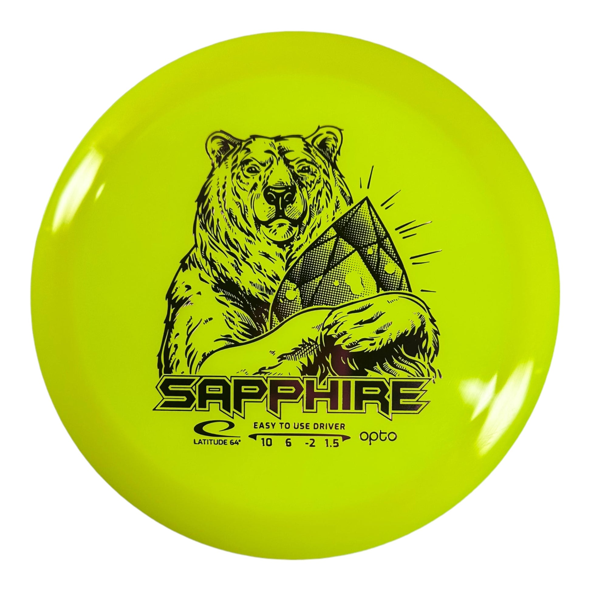Latitude 64 Sapphire | Opto | Yellow/Pink 162g Disc Golf