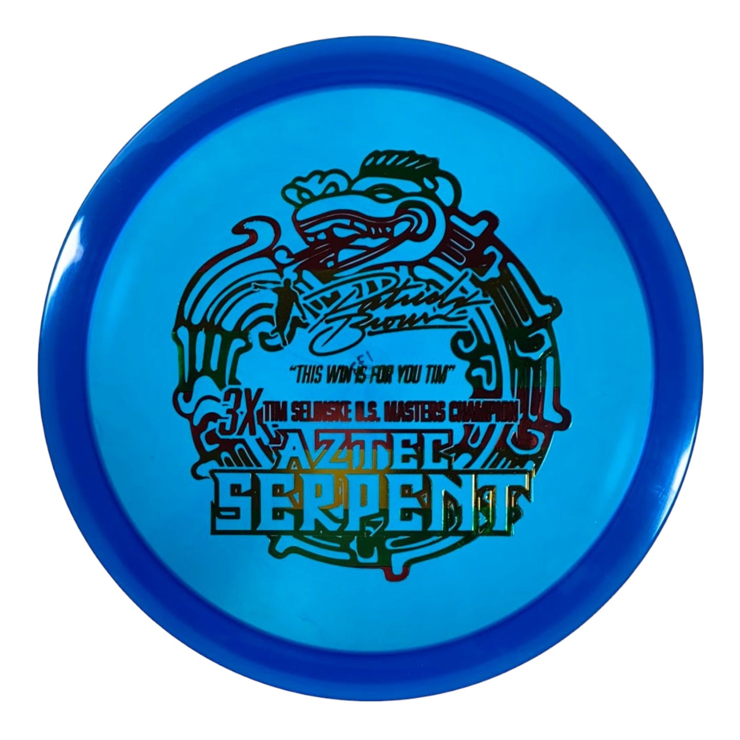 Legacy Discs Badger - Aztec Serpent | Crystal Clear | Blue/Rasta 173g Disc Golf