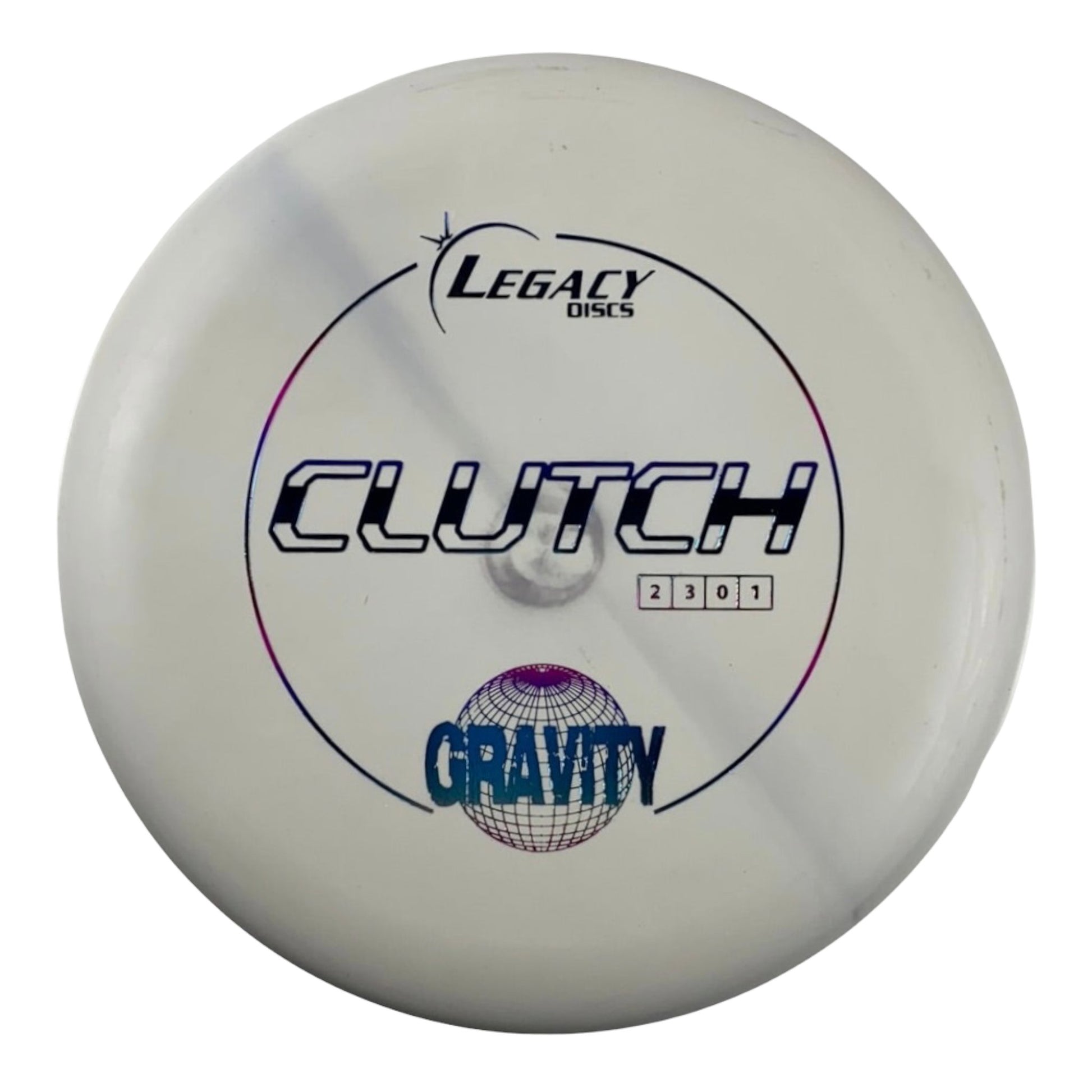 Legacy Discs Clutch | Gravity | White/Rainbow 175g Disc Golf