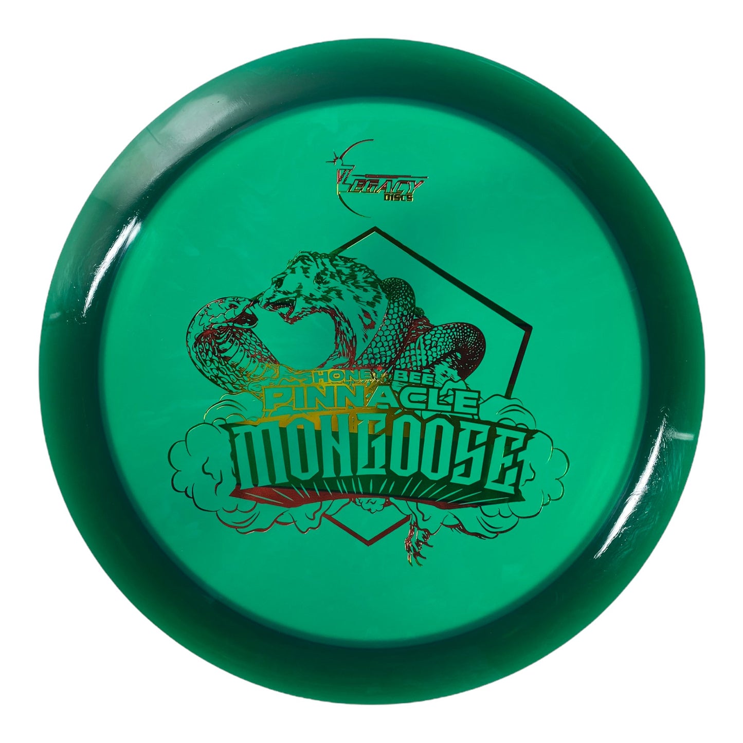 Legacy Discs Mongoose | Honey Bee Pinnacle | Green/Rasta 175g Disc Golf