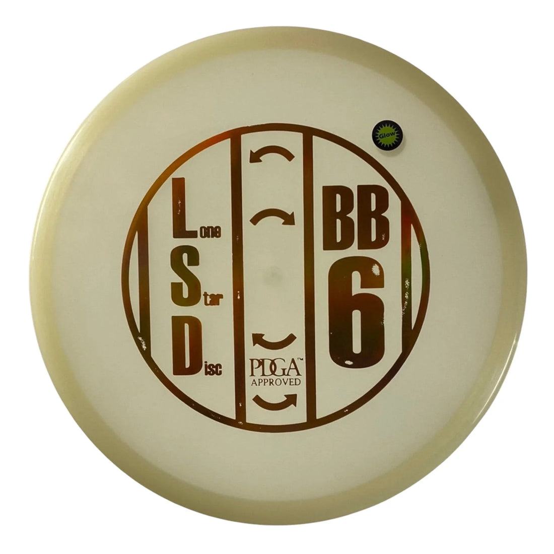 Lone Star Disc BB6 | Glow | White/Bronze Holo 170g Disc Golf